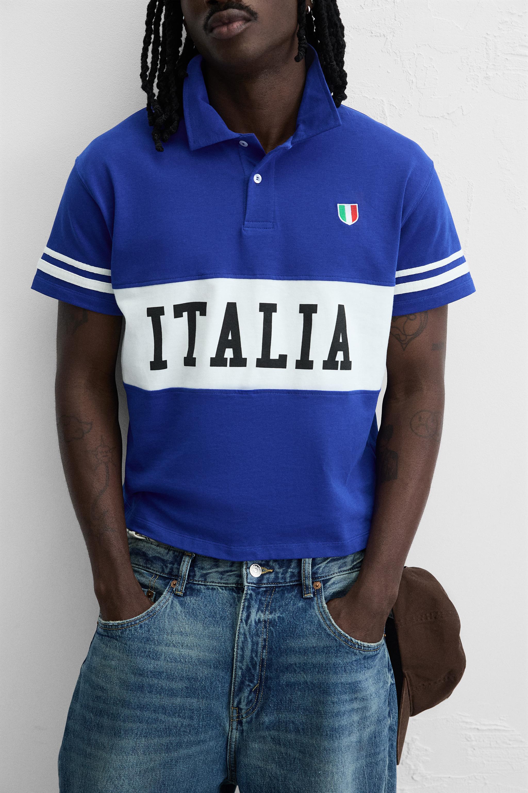 POLO COLOR BLOCK AVEC DRAPEAU